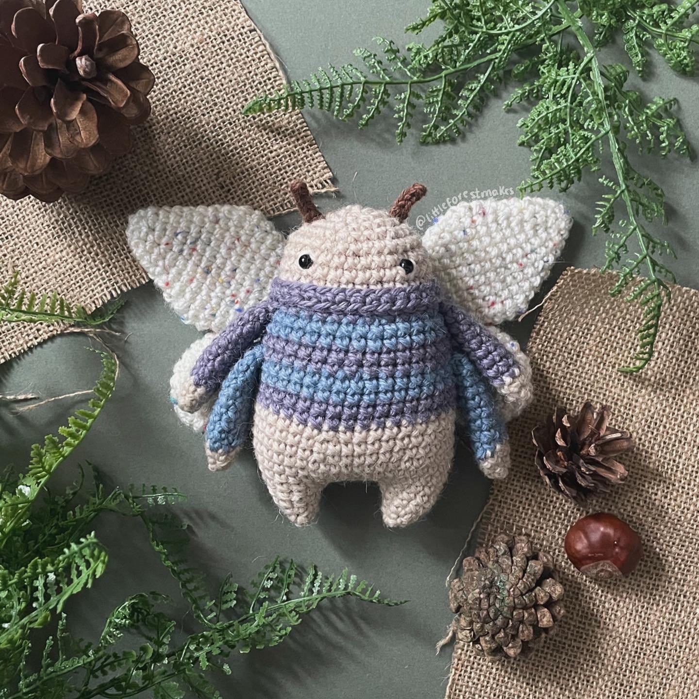 Bug Friend Crochet Pattern Mods: Moth, Butterfly, Dragonfly, Ladybug (Digital PDF)