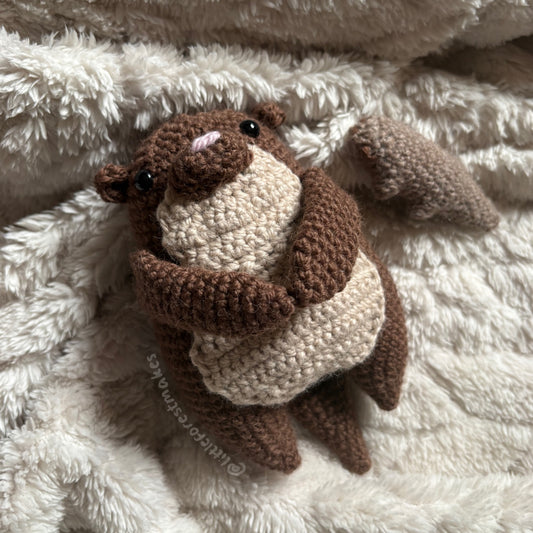 Olivia and Otis the Otters Crochet Plushie Doll Animal Pattern - [DIGITAL PDF] (downloadable file)