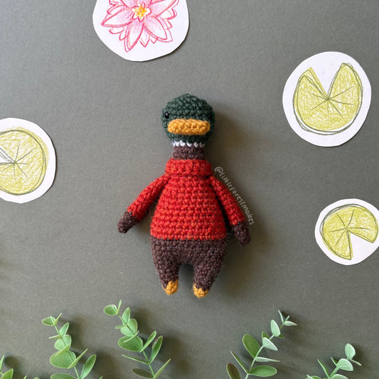Mickey the Mallard Duck Crochet Pattern - digital download PDF pattern