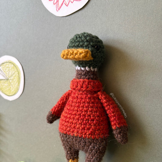 Mickey the Mallard Duck Crochet Pattern - digital download PDF pattern