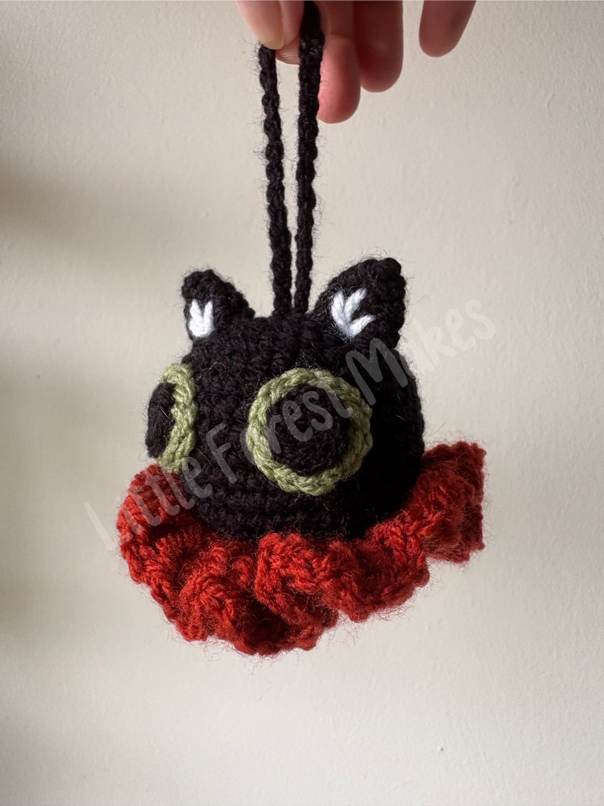 Vintage Halloween Cat Bag Charm Crochet Pattern - digital download PDF pattern