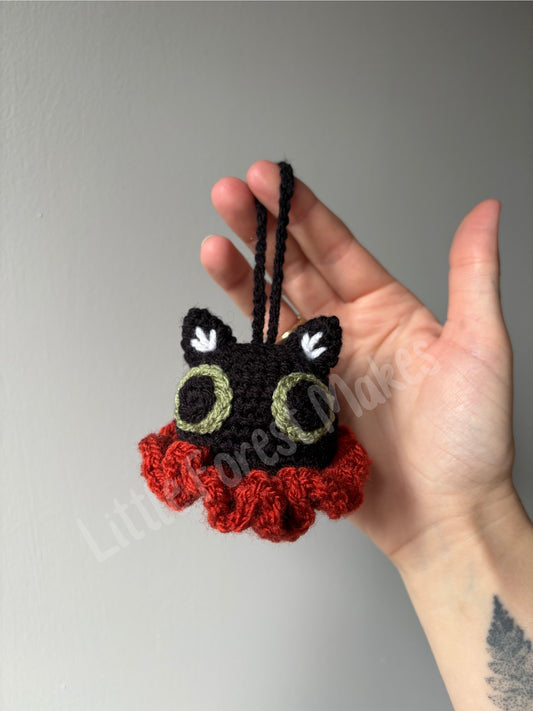 Vintage Halloween Cat Bag Charm Crochet Pattern - digital download PDF pattern