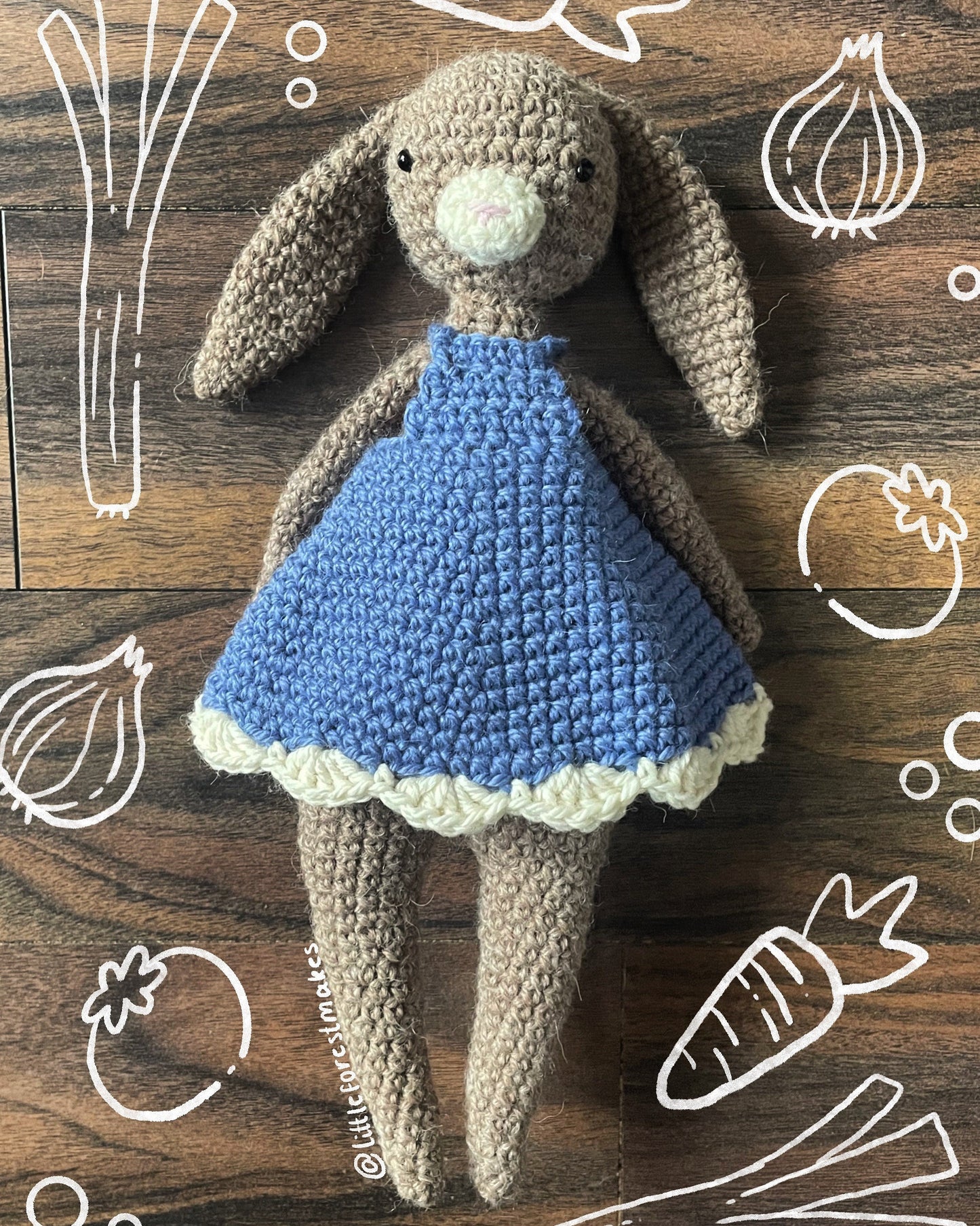 Bunny Rabbit Penny Crochet Amigurumi Plushie Doll Pattern [DIGITAL PATTERN ONLY] [Downloadable File]