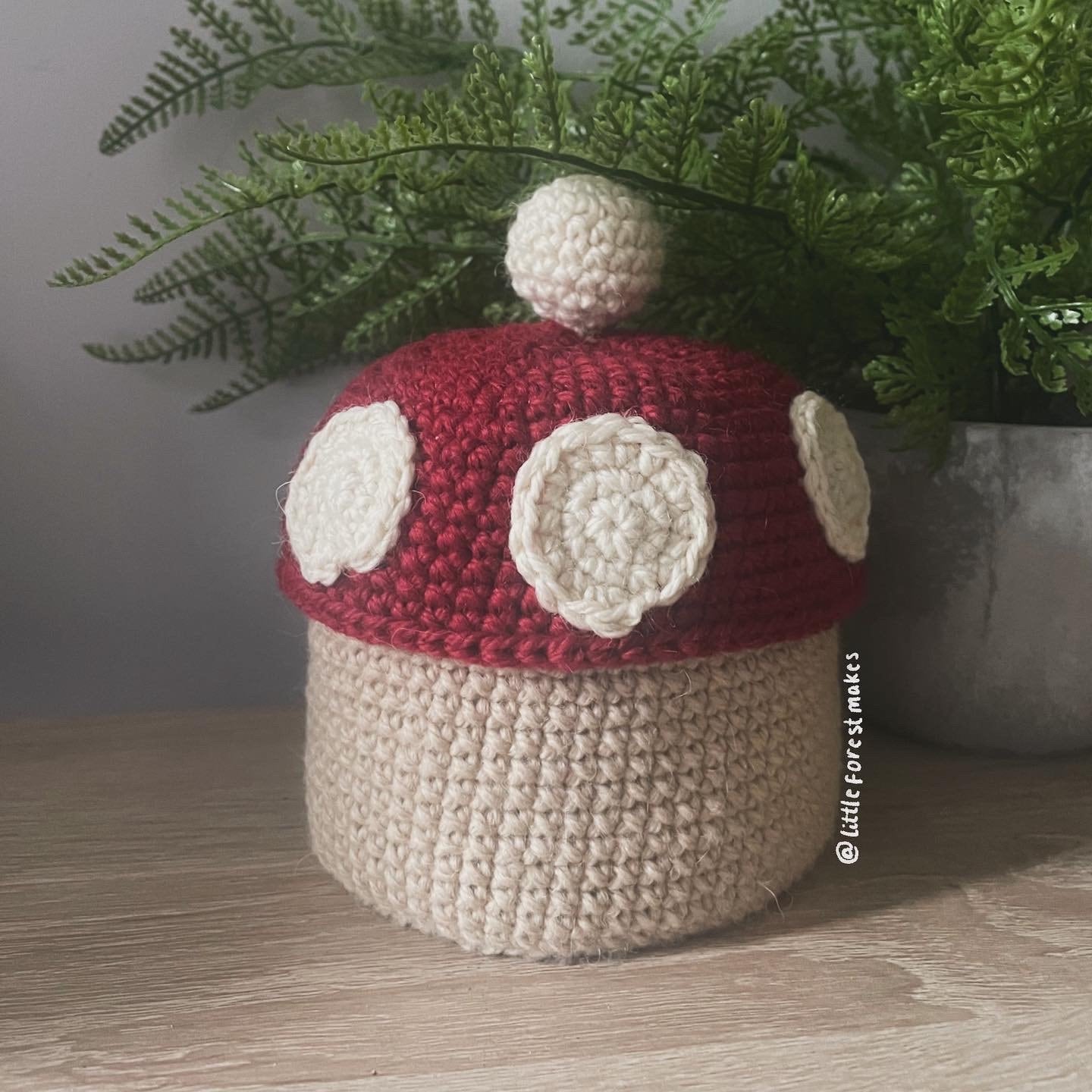 Mushroom Toadstool Crochet Basket Storage Organiser Home Decor [DIGITAL PATTERN ONLY] [Downloadable File]