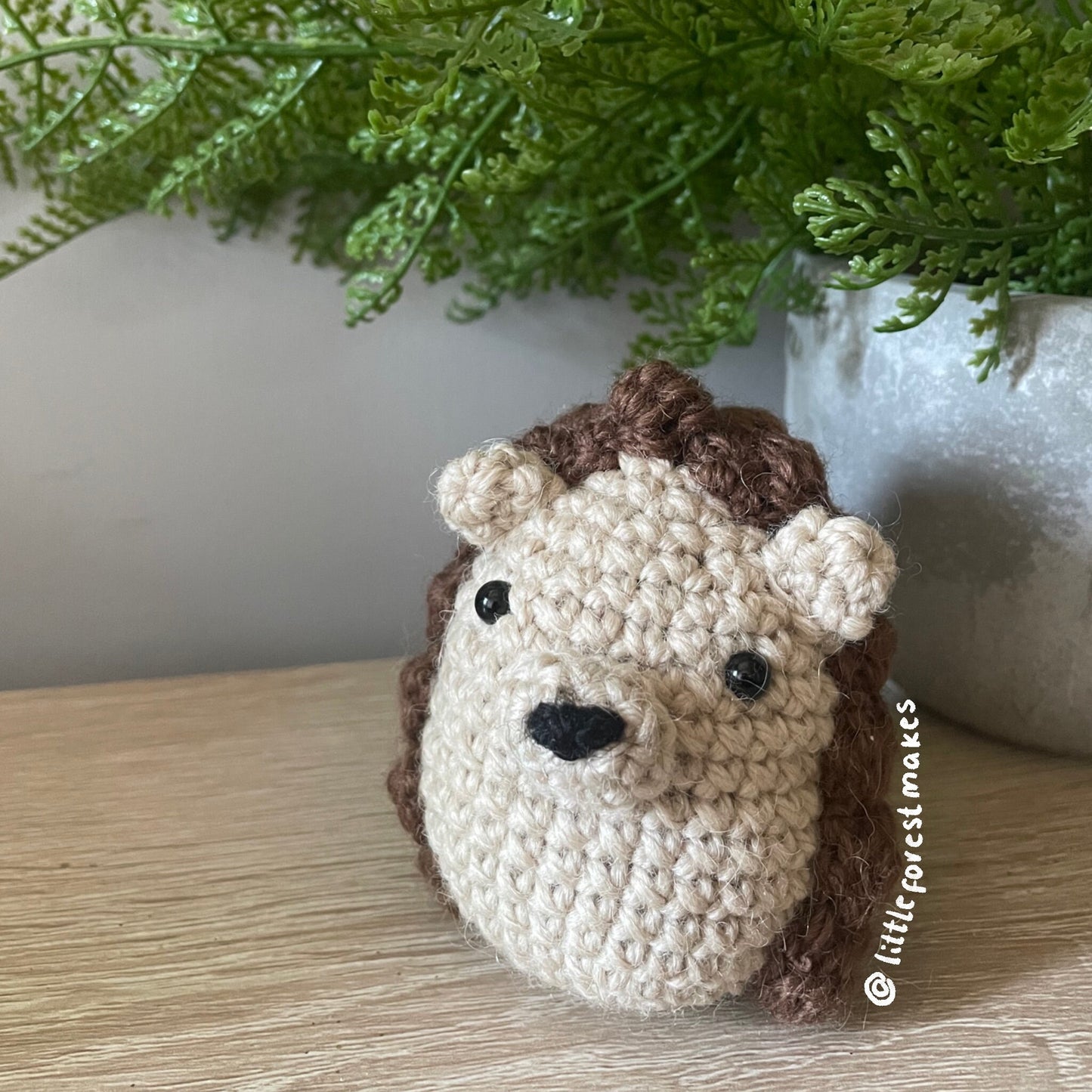 Hedgehog Crochet Pattern: Thistle in Flower Pot (Digital Pattern)