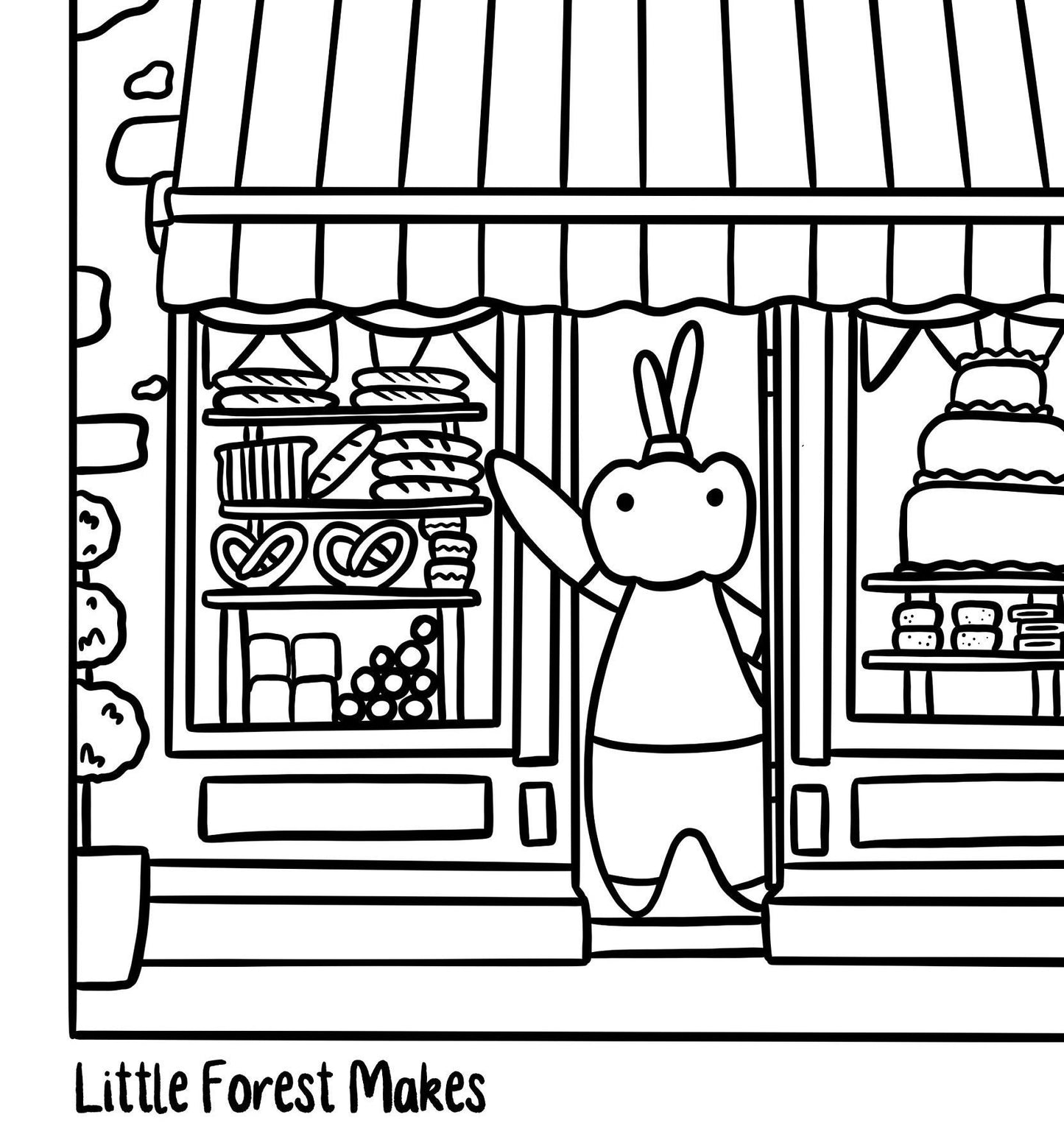 Hand drawn cosy digital illustrations colouring pages [DIGITAL DOWNLOAD] downloadable file