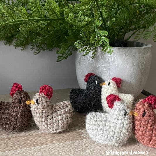 Crochet Chicken & Duck Plushie Pattern: Low Sew Easter Decor (Digital PDF)