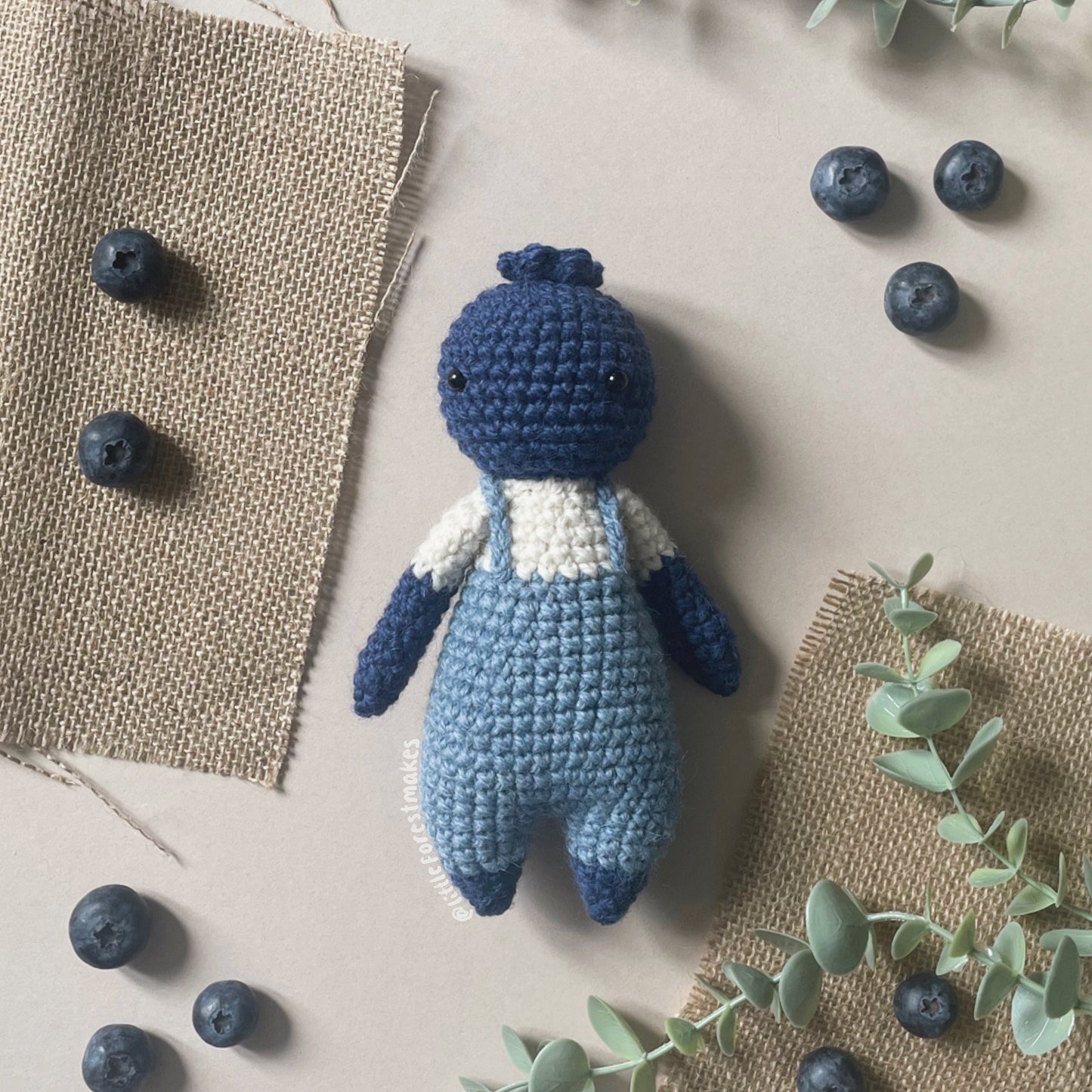 Crochet Bobby the Blueberry Amigurumi Doll Plushie Pattern [DIGITAL PATTERN ONLY] [Downloadable File]