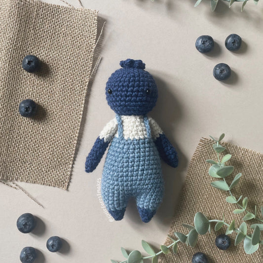 Crochet Bobby the Blueberry Amigurumi Doll Plushie Pattern [DIGITAL PATTERN ONLY] [Downloadable File]