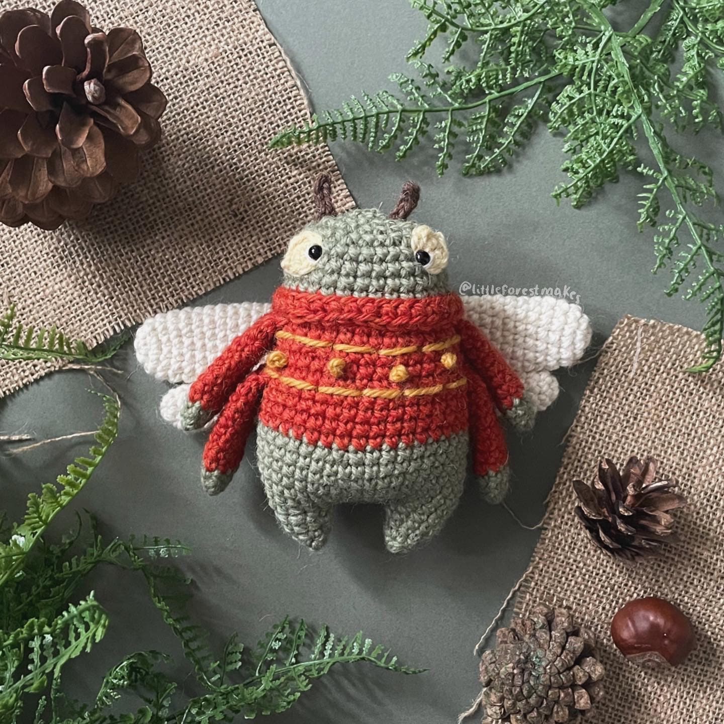Bug Friend Crochet Pattern Mods: Moth, Butterfly, Dragonfly, Ladybug (Digital PDF)