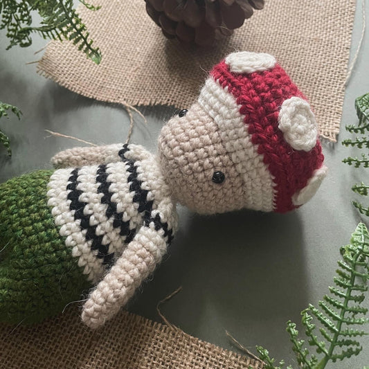 Crochet Melvin the Mushroom Toadstool Amigurumi Doll Plushie Pattern [DIGITAL PATTERN ONLY] [Downloadable File]