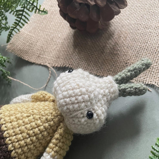 Gregory the Garlic Crochet Vegetable Plushie Pattern [DIGITAL PDF] (Downloadable File)