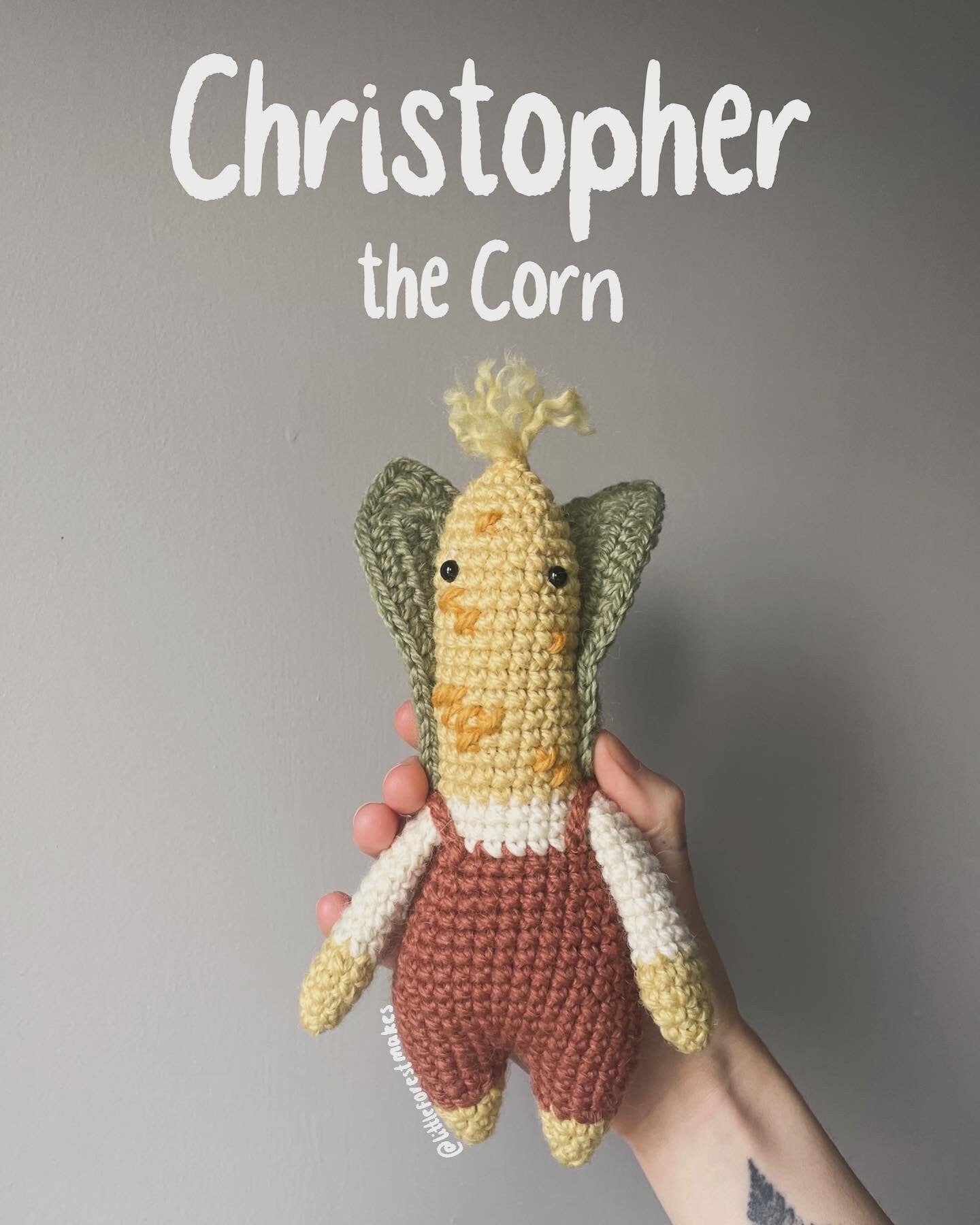 Christopher the Corn Vegetable Plushie Pattern [DIGITAL PDF] (Downloadable File)