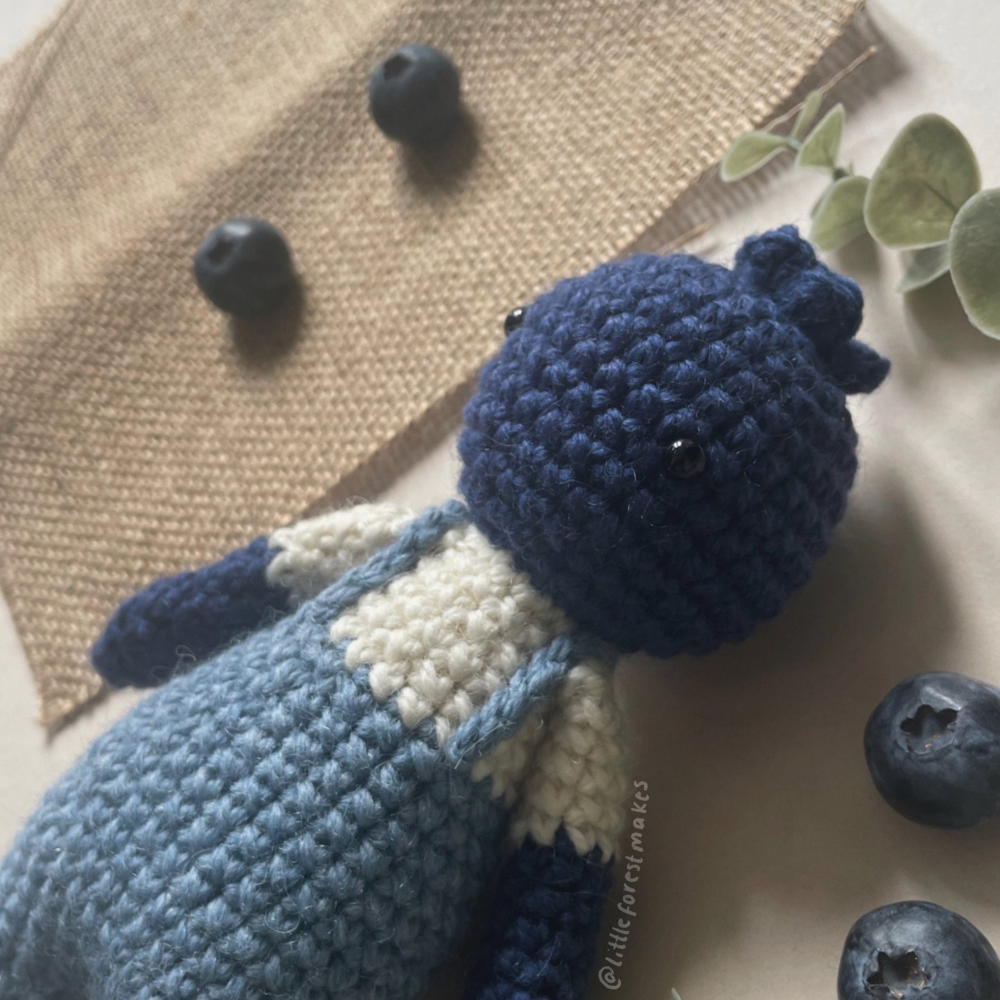 Crochet Bobby the Blueberry Amigurumi Doll Plushie Pattern [DIGITAL PATTERN ONLY] [Downloadable File]