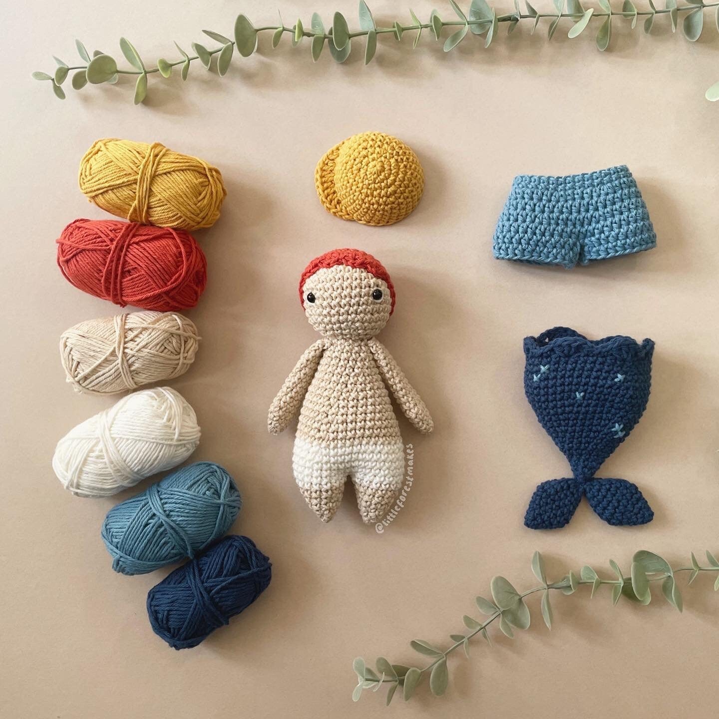 Maeva and Finn the Merfolk! Crochet Mermaid Pattern [DIGITAL PDF] (Downloadable File)