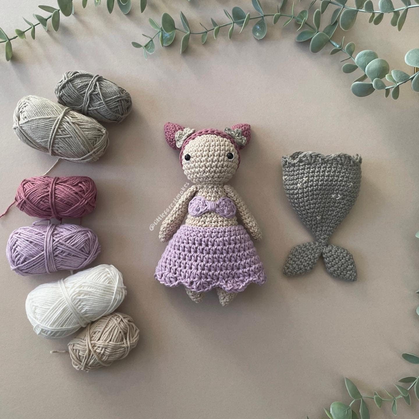 Maeva and Finn the Merfolk! Crochet Mermaid Pattern [DIGITAL PDF] (Downloadable File)