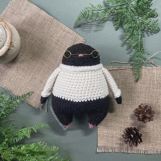 Maurice the Mole Crochet Plushie Doll Animal Pattern - [DIGITAL PDF] (Downloadable File)
