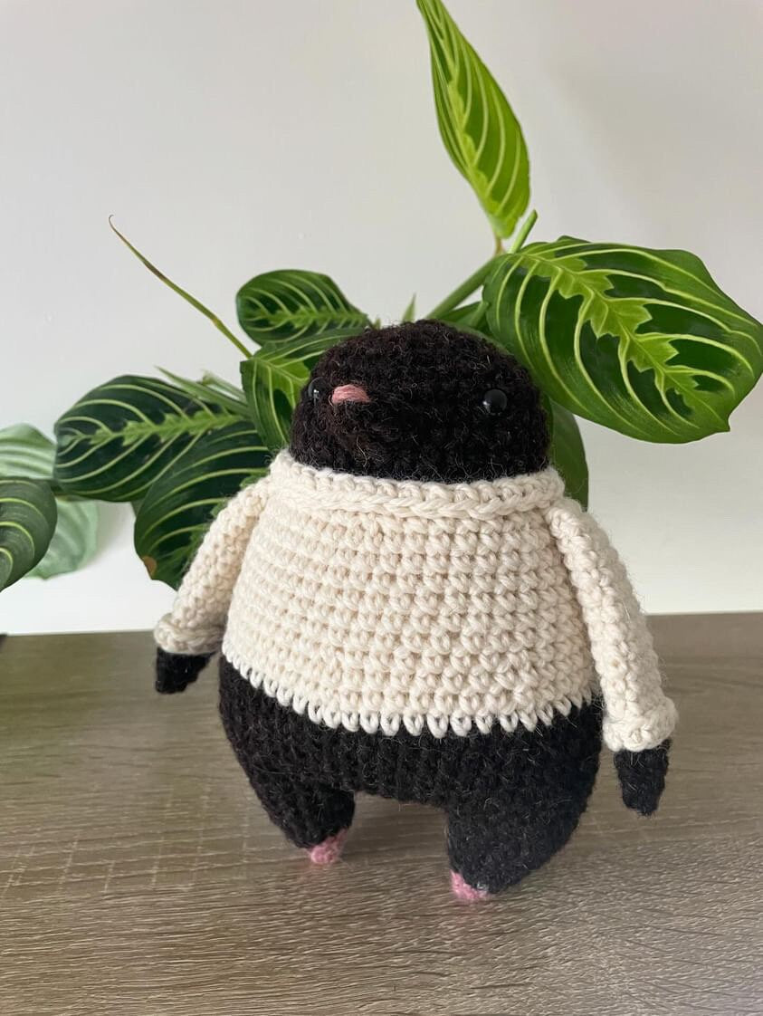 Maurice the Mole Crochet Plushie Doll Animal Pattern - [DIGITAL PDF] (Downloadable File)