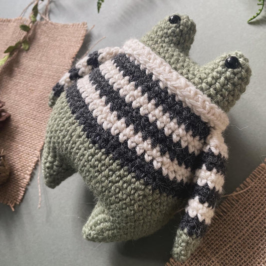 Francois the Frog Crochet Plushie Doll Animal Pattern - [DIGITAL PDF] (Downloadable File)