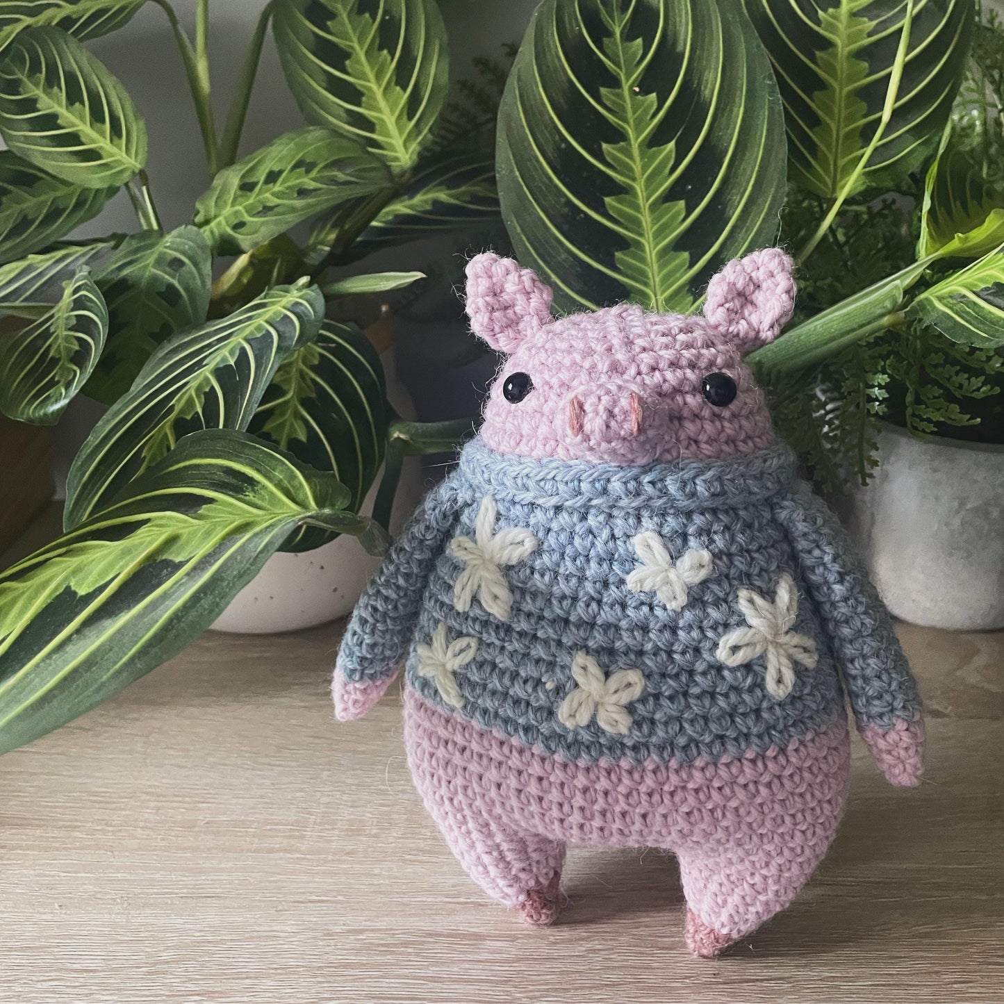 Pansy the Pig Crochet Plushie Doll Animal Pattern - [DIGITAL PDF] (Downloadable File)