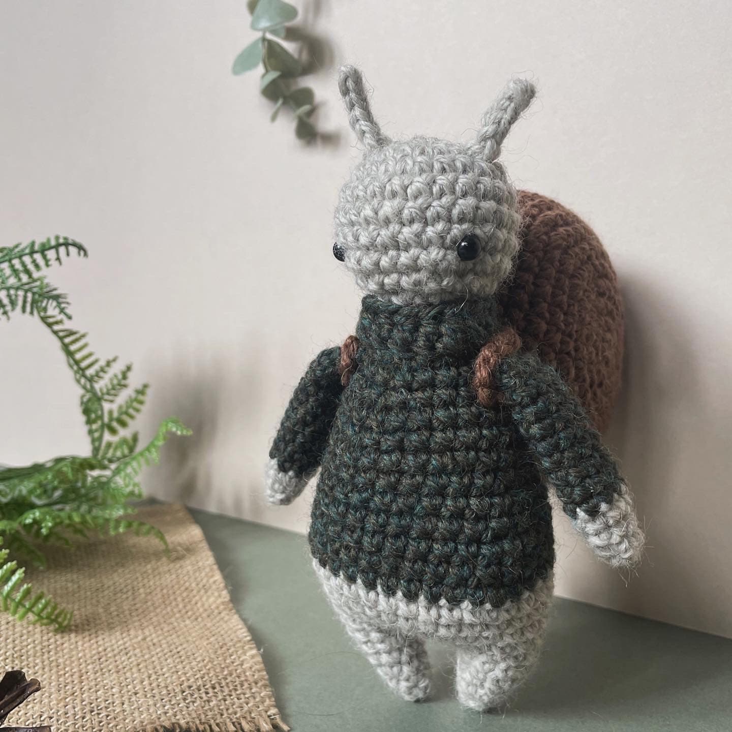 Sebastian the Snail Crochet Plushie Doll Animal Pattern - [DIGITAL PDF] (Downloadable File)
