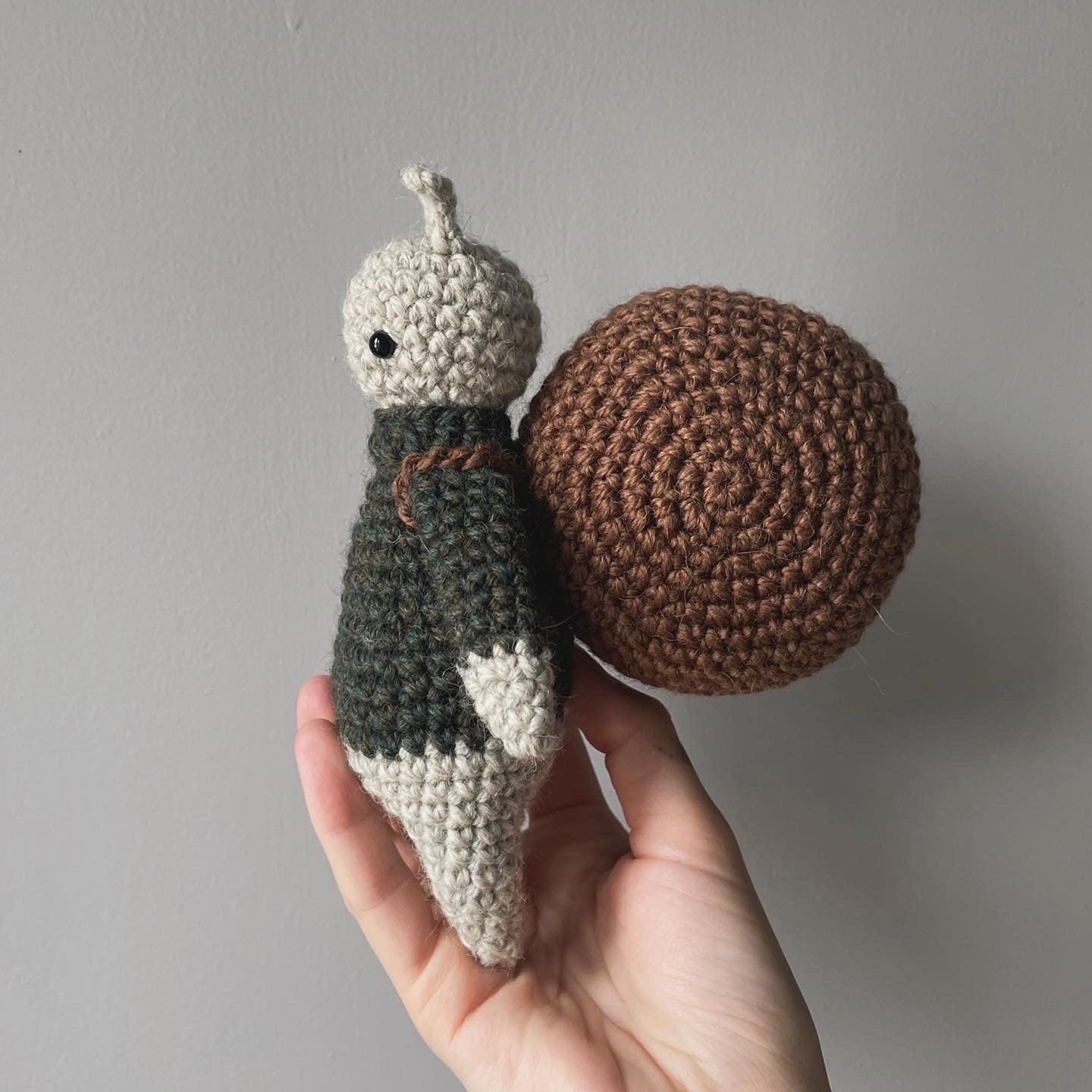 Sebastian the Snail Crochet Plushie Doll Animal Pattern - [DIGITAL PDF] (Downloadable File)