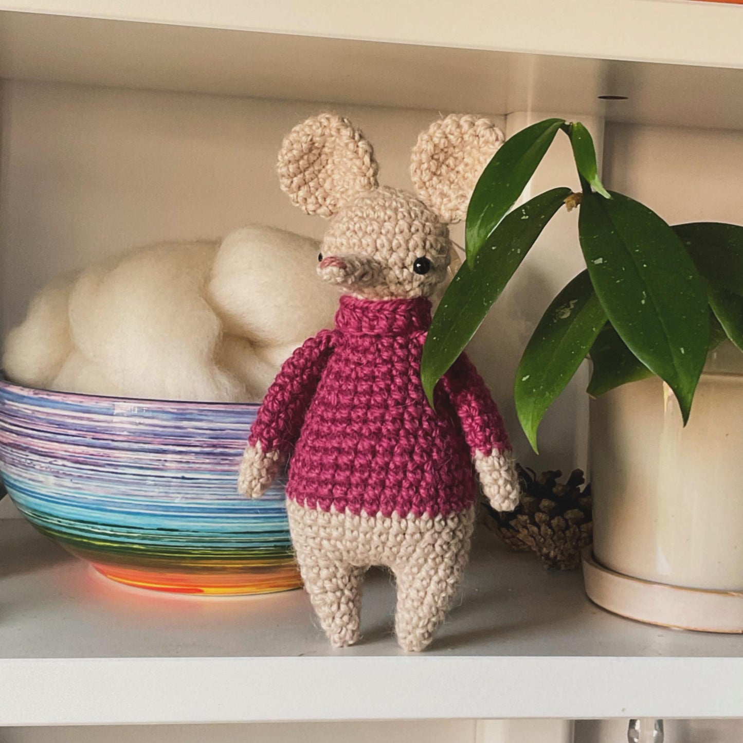 Mimi the Mouse Crochet Plushie Doll Animal Pattern - [DIGITAL PDF] (Downloadable File)