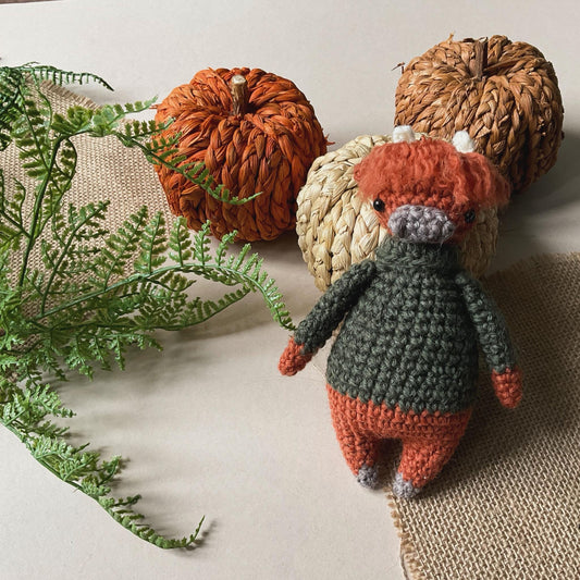 Haggis the Highland Cow Crochet Plushie Doll Animal Pattern - [DIGITAL PDF] (Downloadable File)