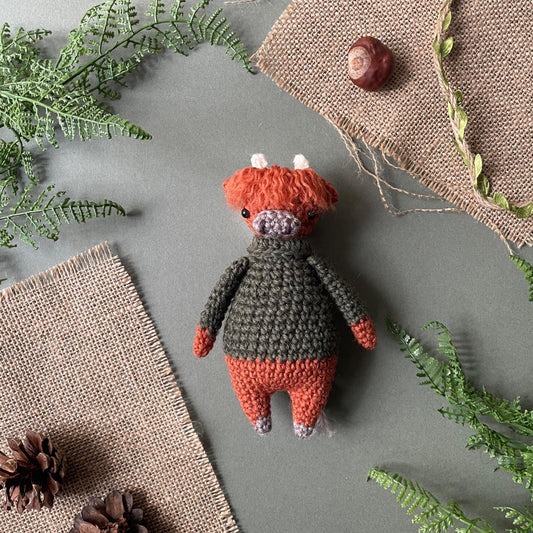 Haggis the Highland Cow Crochet Plushie Doll Animal Pattern - [DIGITAL PDF] (Downloadable File)