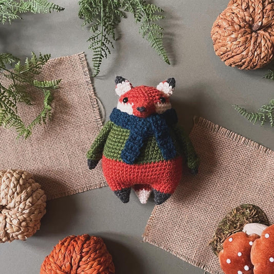 Fred the Fox Crochet Plushie Doll Animal Pattern - [DIGITAL PDF] (Downloadable File)