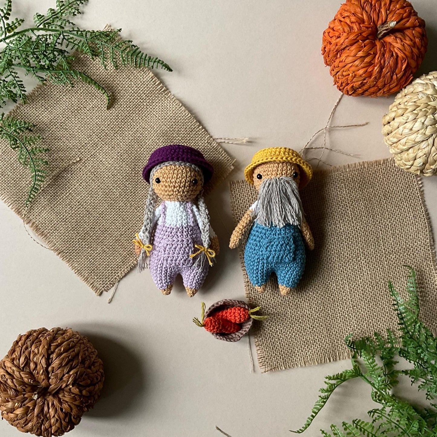 Frankie and Gladys Crochet Farmer Couple Pattern [DIGITAL PDF] (Downloadable File)