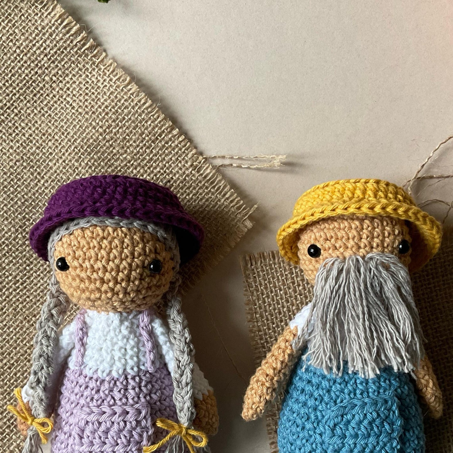 Frankie and Gladys Crochet Farmer Couple Pattern [DIGITAL PDF] (Downloadable File)