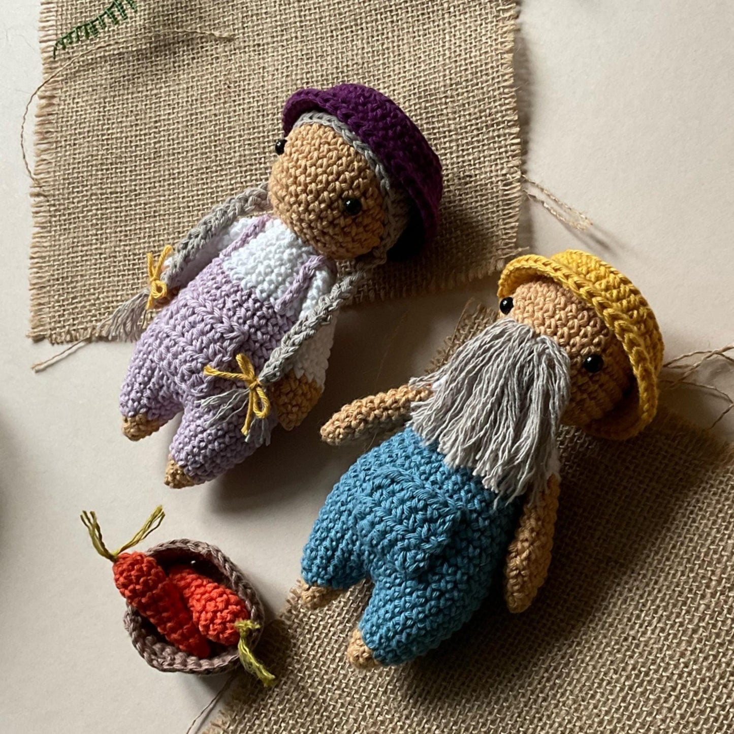 Frankie and Gladys Crochet Farmer Couple Pattern [DIGITAL PDF] (Downloadable File)