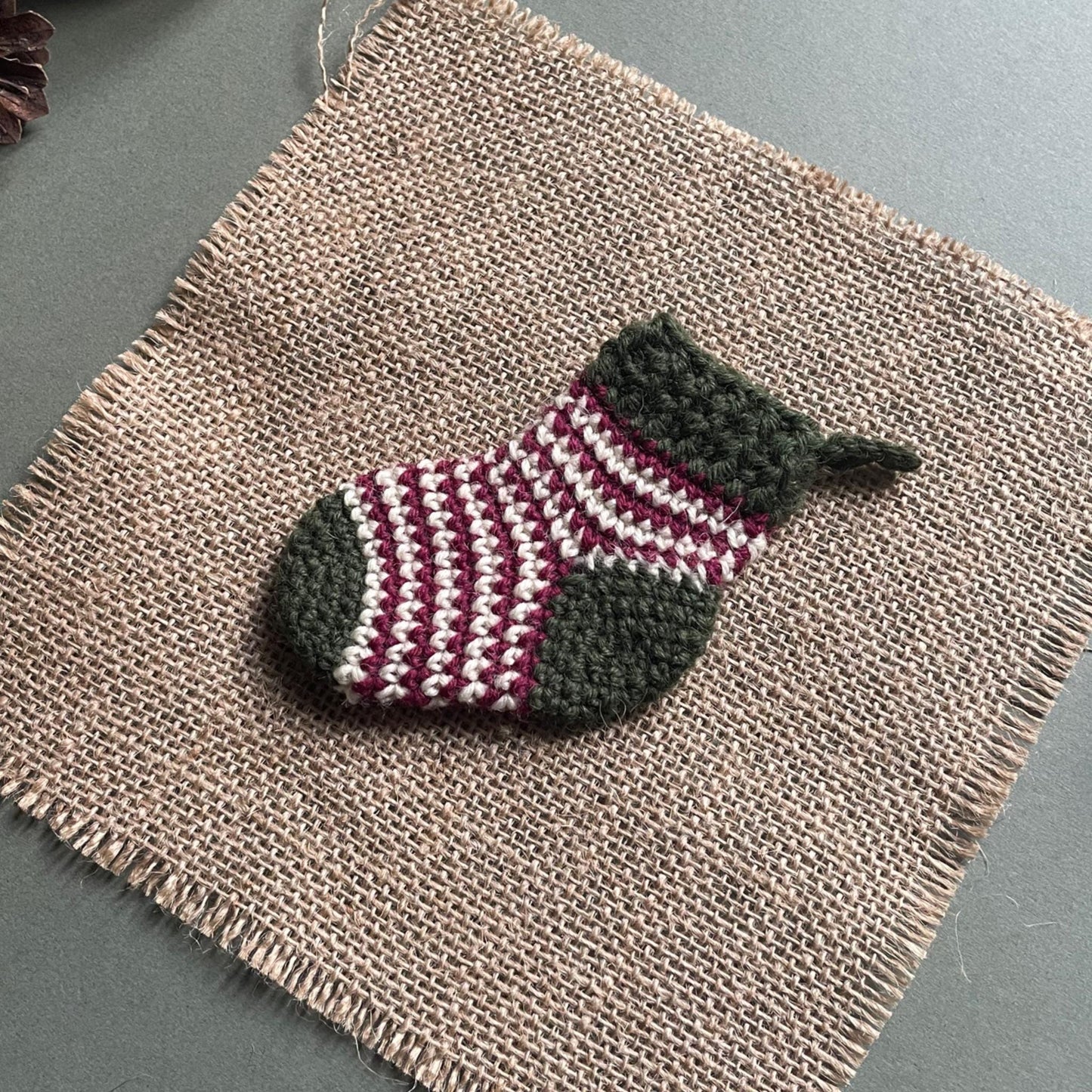 Mini Festive Stocking Bundle - Holiday Christmas Crochet Decoration Pattern [DIGITAL PDF] (Downloadable File)
