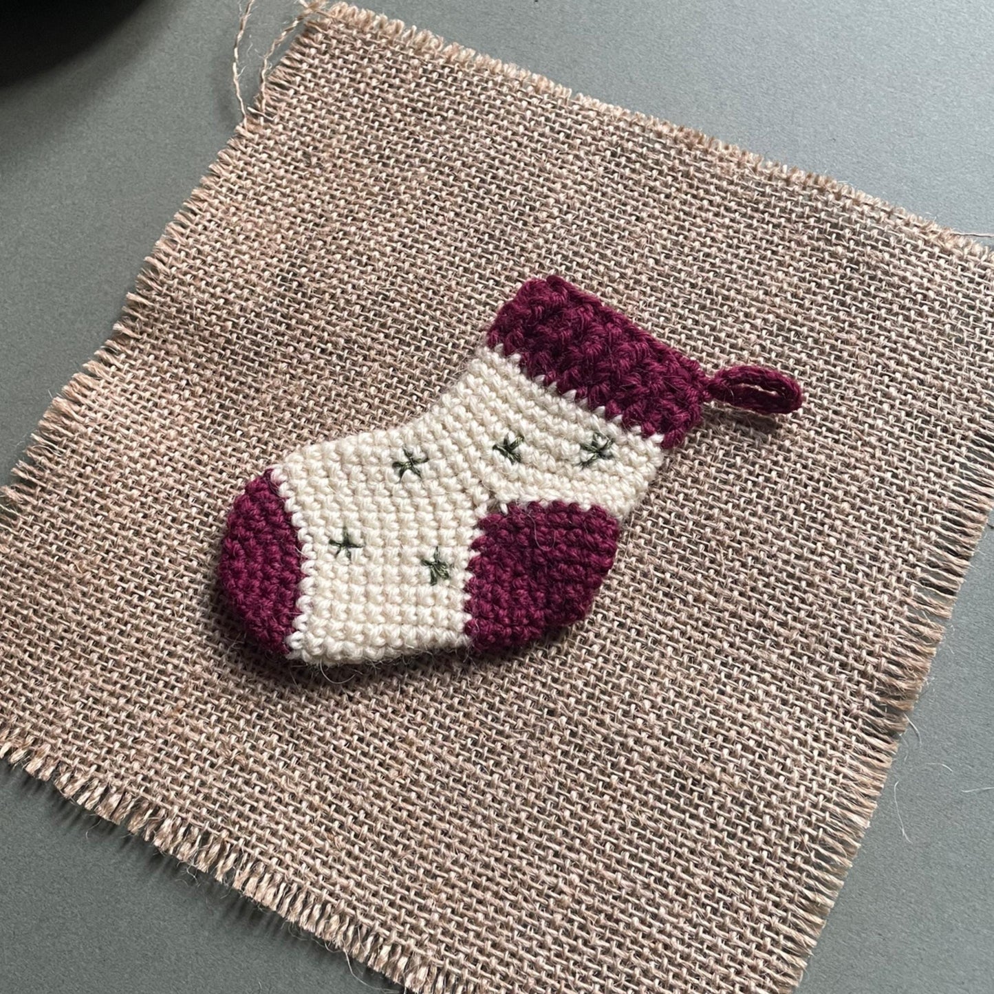 Mini Festive Stocking Bundle - Holiday Christmas Crochet Decoration Pattern [DIGITAL PDF] (Downloadable File)