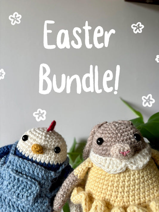 Crochet Plushie Pattern: Easter Hen and Bunny Bundle (Digital PDF)