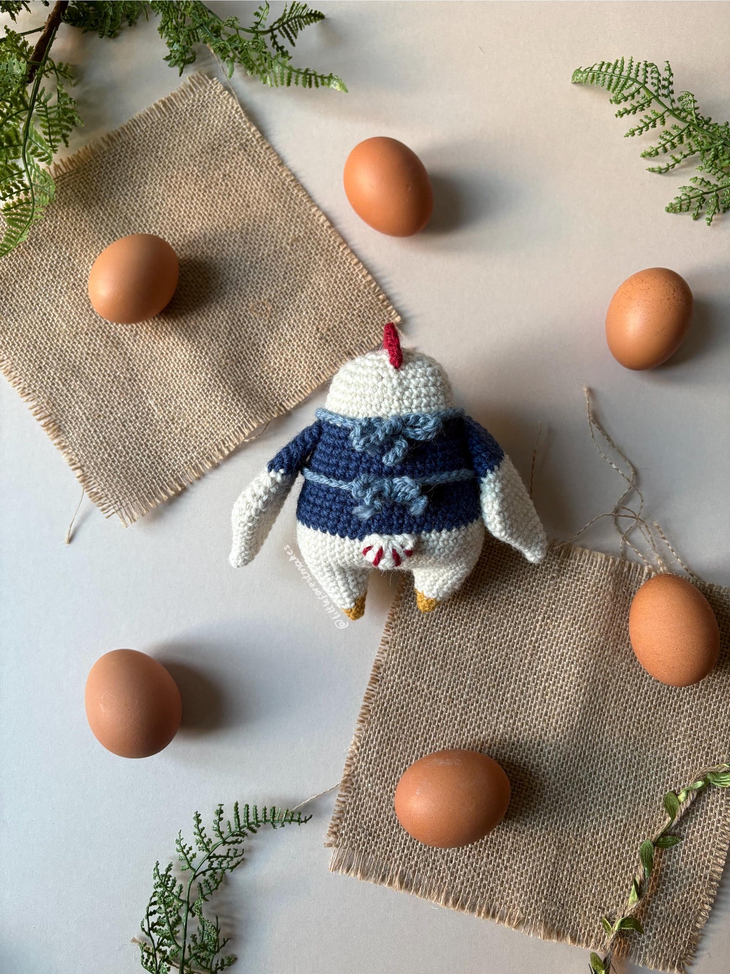 Hilda the Hen Chicken Crochet Plushie Doll Animal Pattern - [DIGITAL PDF] (Downloadable File)