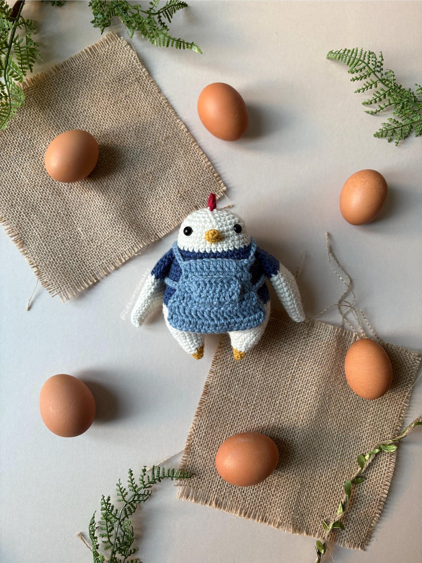 Hilda the Hen Chicken Crochet Plushie Doll Animal Pattern - [DIGITAL PDF] (Downloadable File)