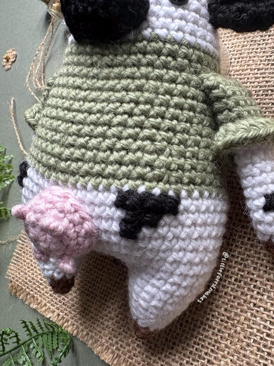 Chloe the Cow Crochet Plushie Doll Animal Pattern - [DIGITAL PDF] (Downloadable File)