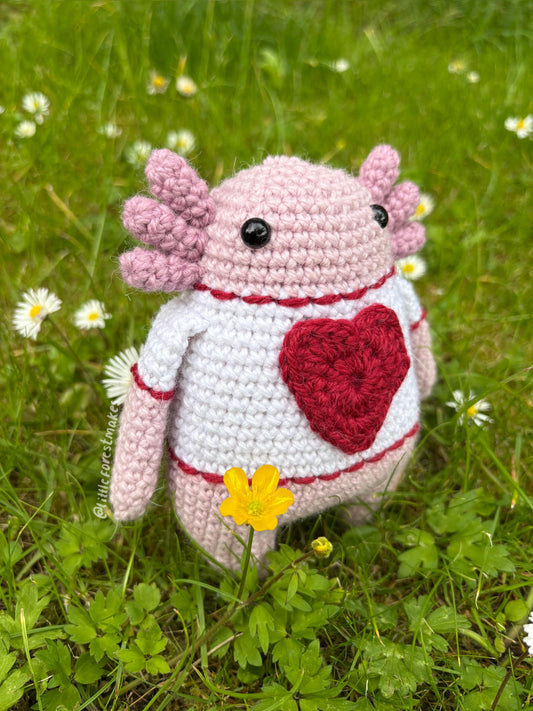 Andy the Axolotl Crochet Plushie Doll Animal Pattern - [DIGITAL PDF] (Downloadable File)