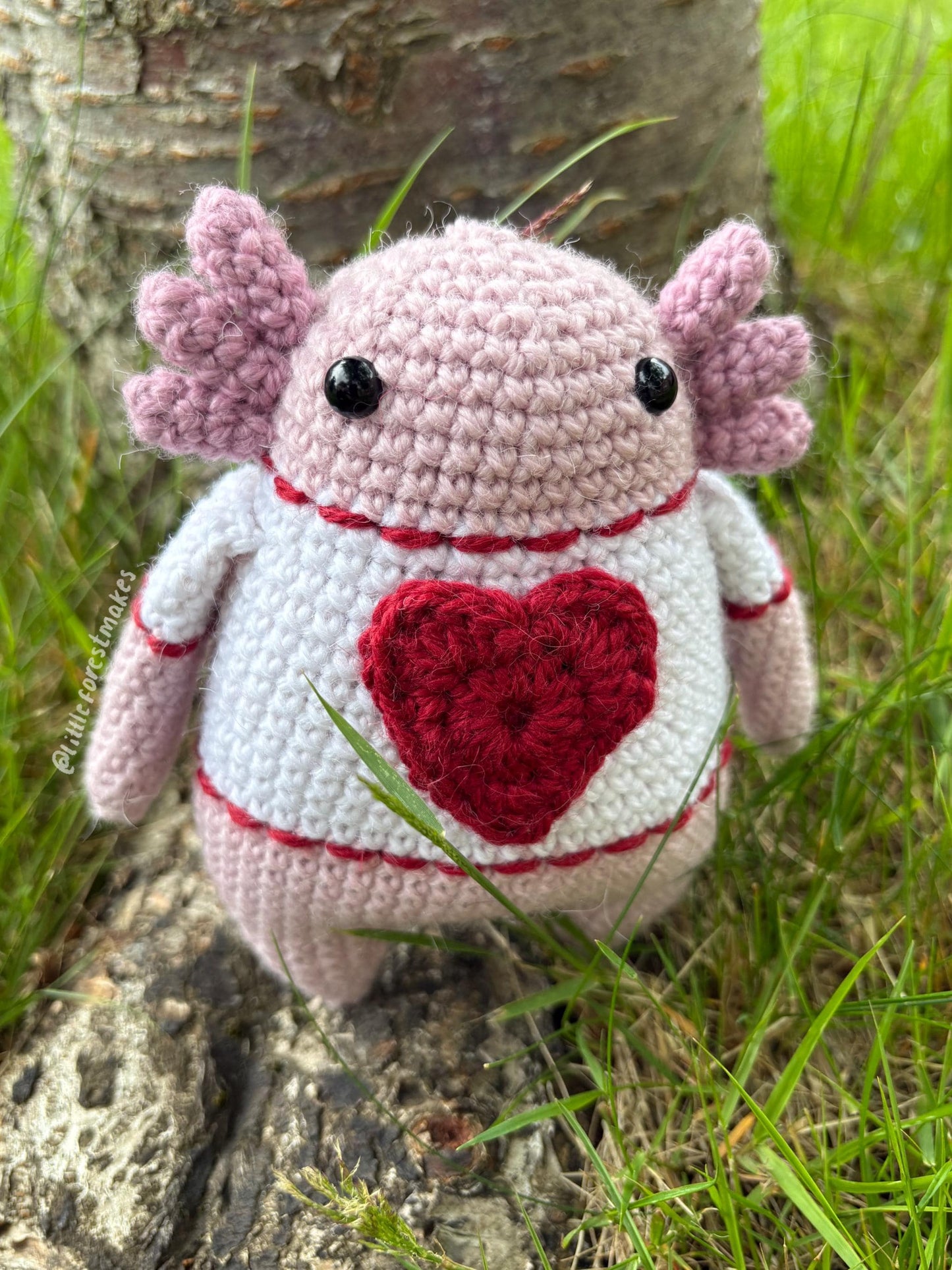 Andy the Axolotl Crochet Plushie Doll Animal Pattern - [DIGITAL PDF] (Downloadable File)
