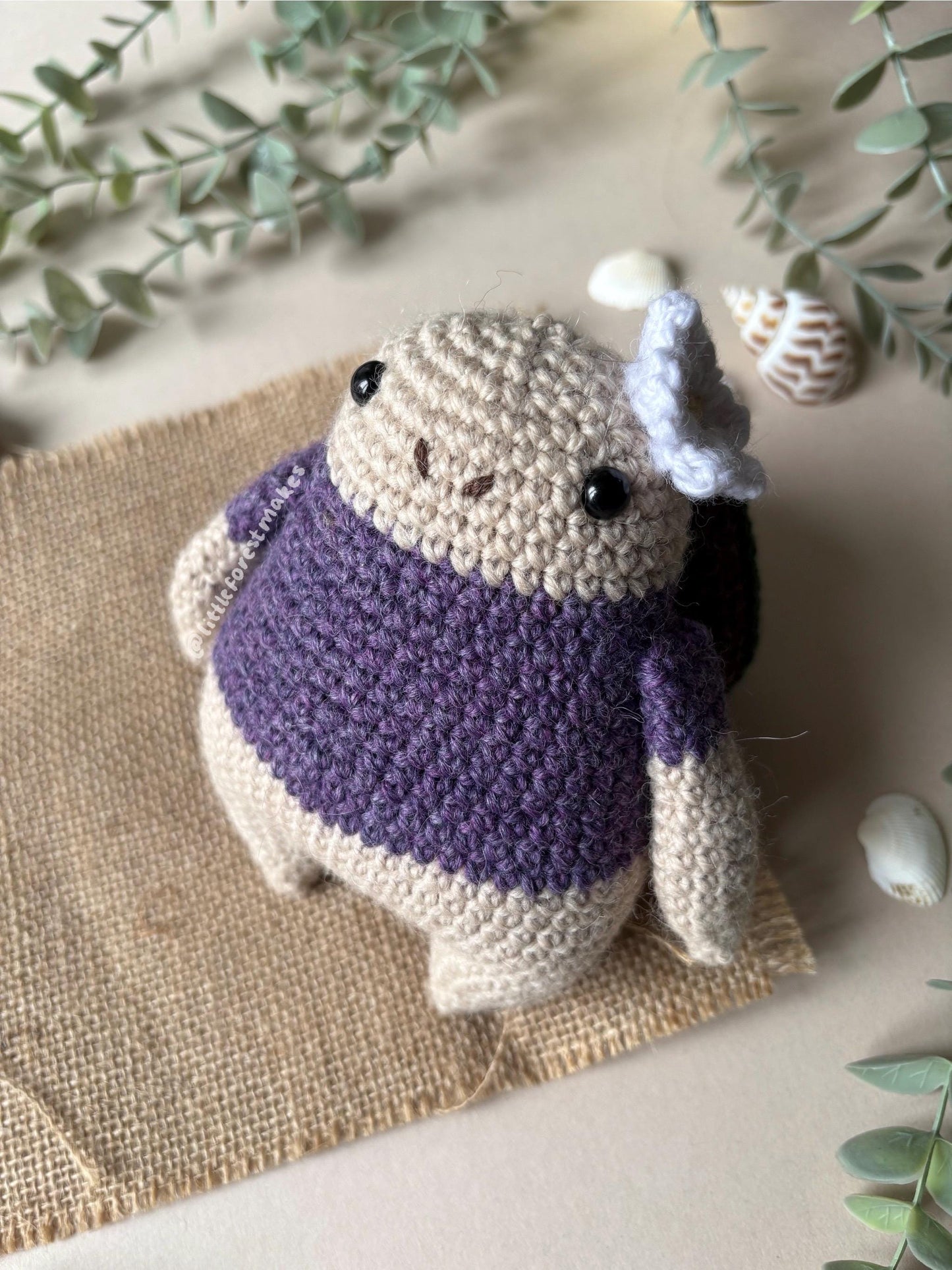 Tallulah the Turtle Crochet Plushie Doll Animal Pattern - [DIGITAL PDF] (Downloadable File)