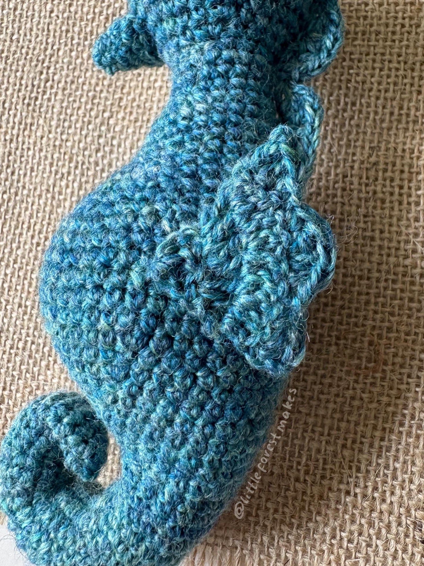 Sara the Seahorse Low Sew Crochet Plushie Doll Animal Pattern - [DIGITAL PDF] (Downloadable File)