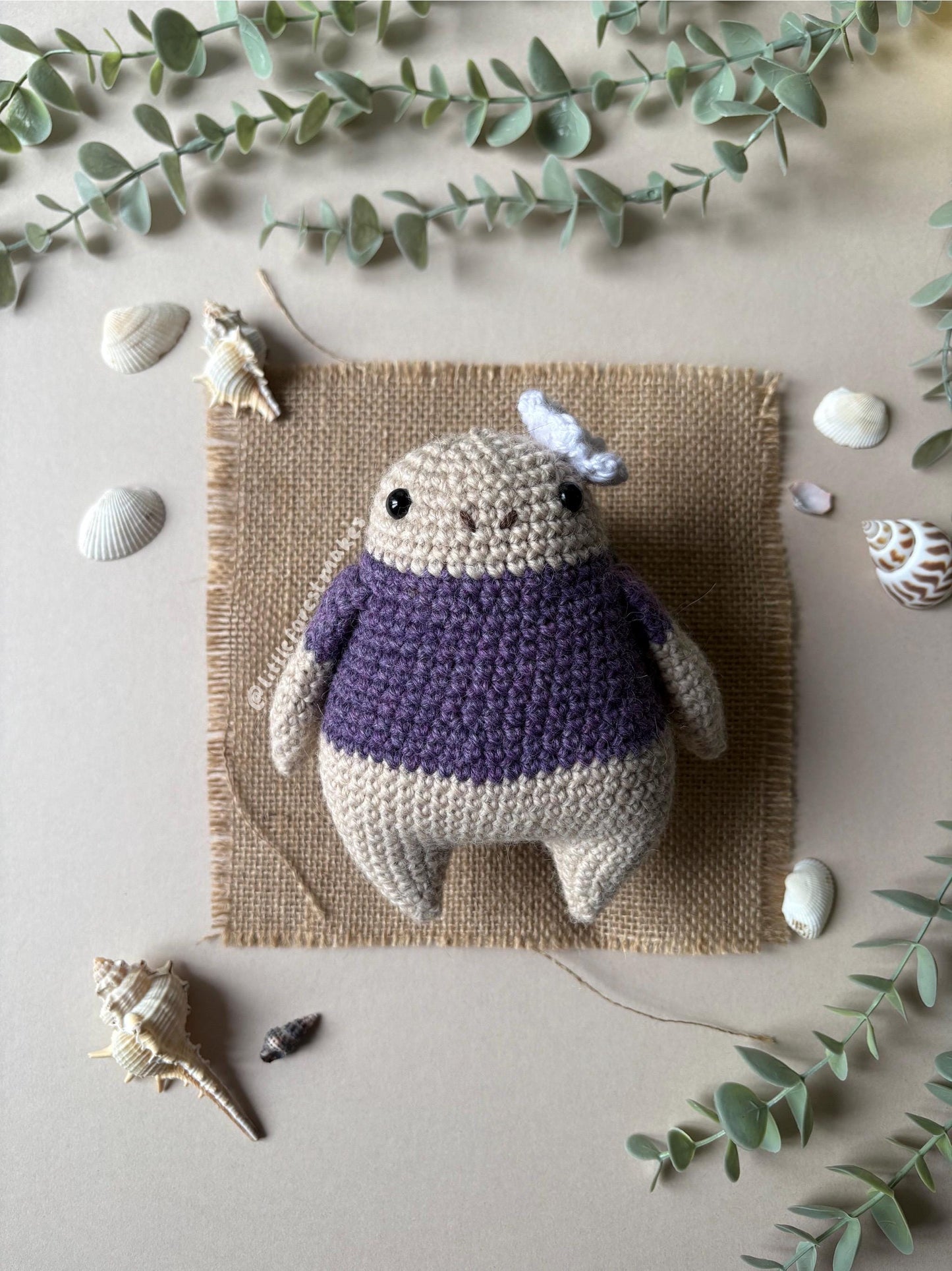 Tallulah the Turtle Crochet Plushie Doll Animal Pattern - [DIGITAL PDF] (Downloadable File)