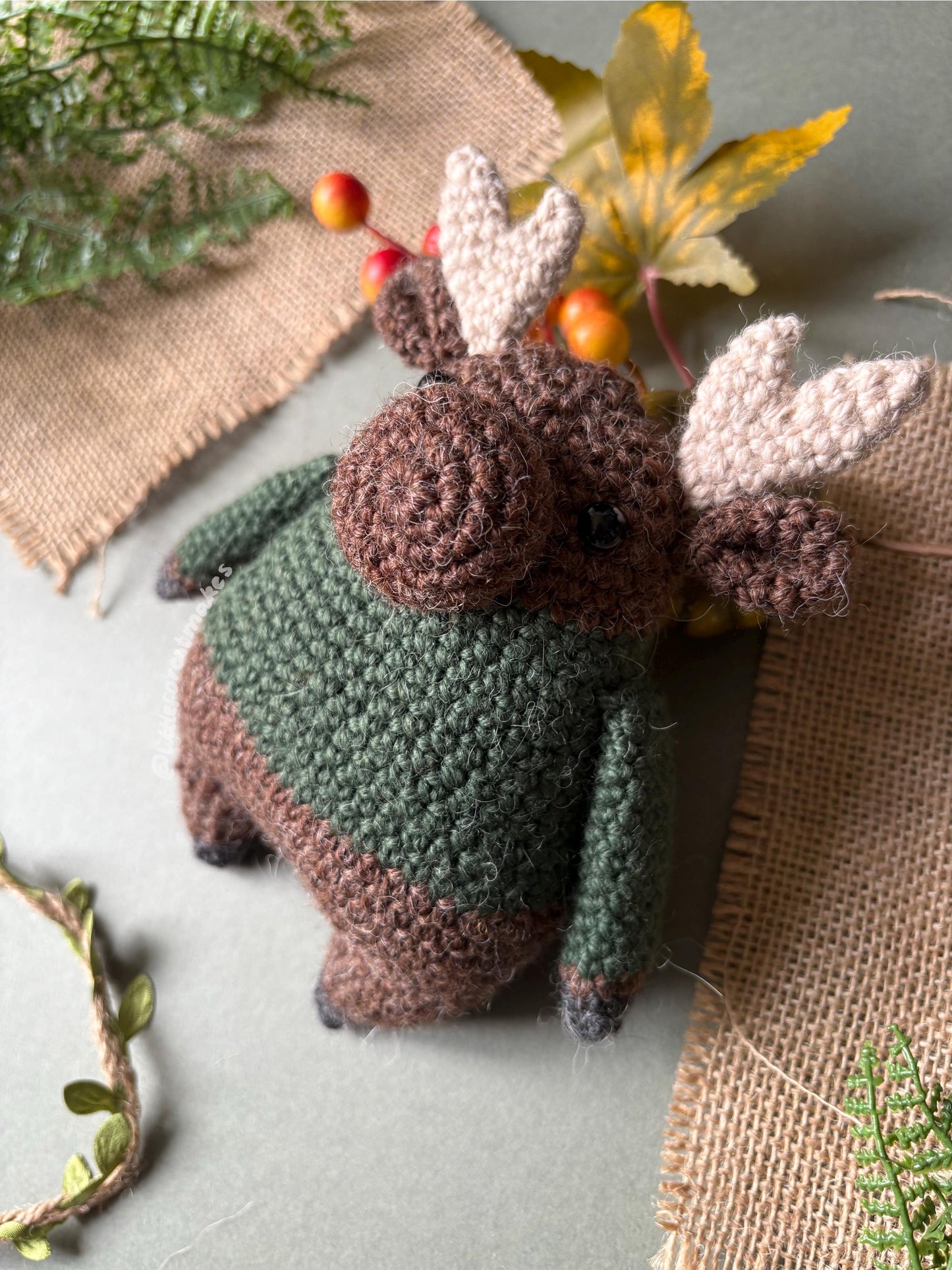 Marvin the Moose Crochet Plushie Doll Animal Pattern - [DIGITAL PDF] (Downloadable File)