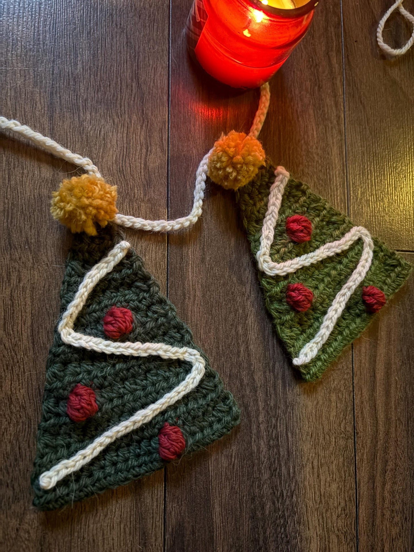 Crochet Festive Christmas Tree Garland Bunting Ornament Home Decor [DIGITAL PATTERN ONLY] [Downloadable File]